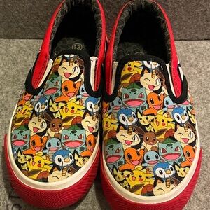 Pokemon Kids Sneakers - Red and Multicolor Design